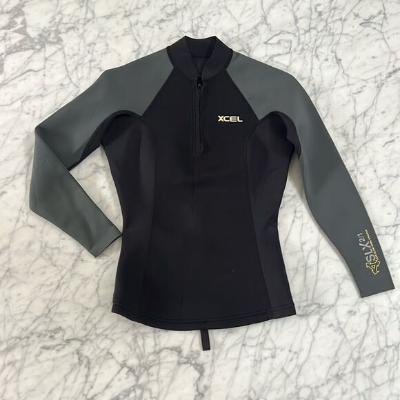 Xcel SLX 2/1mm Front Zip Long Sleeve Top Sz 4 Womens - Picture 1 of 6